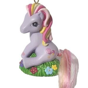 VTG My Little Pony Triple Treat Christmas Ornament Brushable Tail RAINBOW